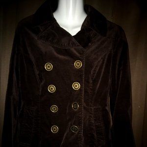 Mossimo Brown Double-Breasted  Button Down Coat